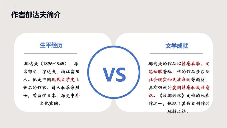 14.1《故都的秋》课件-2024-2025学年高一语文同步课堂（统编版必修上册）第2页