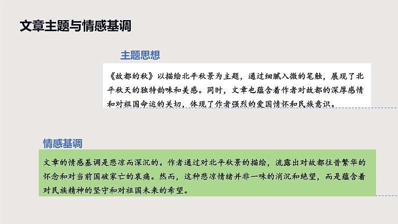 14.1《故都的秋》课件-2024-2025学年高一语文同步课堂（统编版必修上册）第3页