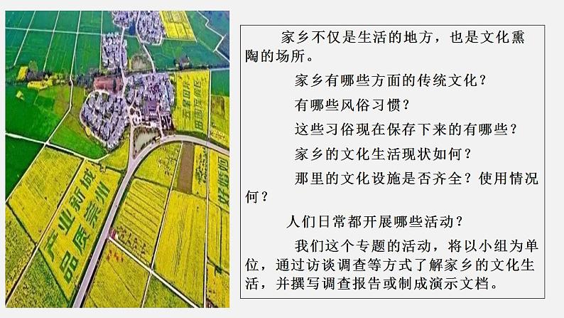 2024-2025学年统编版高中语文必修上册《家乡文化生活》课件 (3)第2页