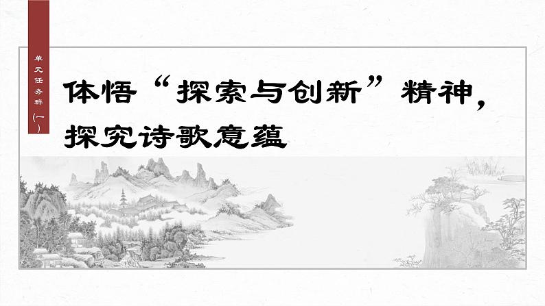 课件：部编版高中语文必修下 第三单元 任务群(一) 体悟“探索与创新”精神，探究诗歌意蕴第2页