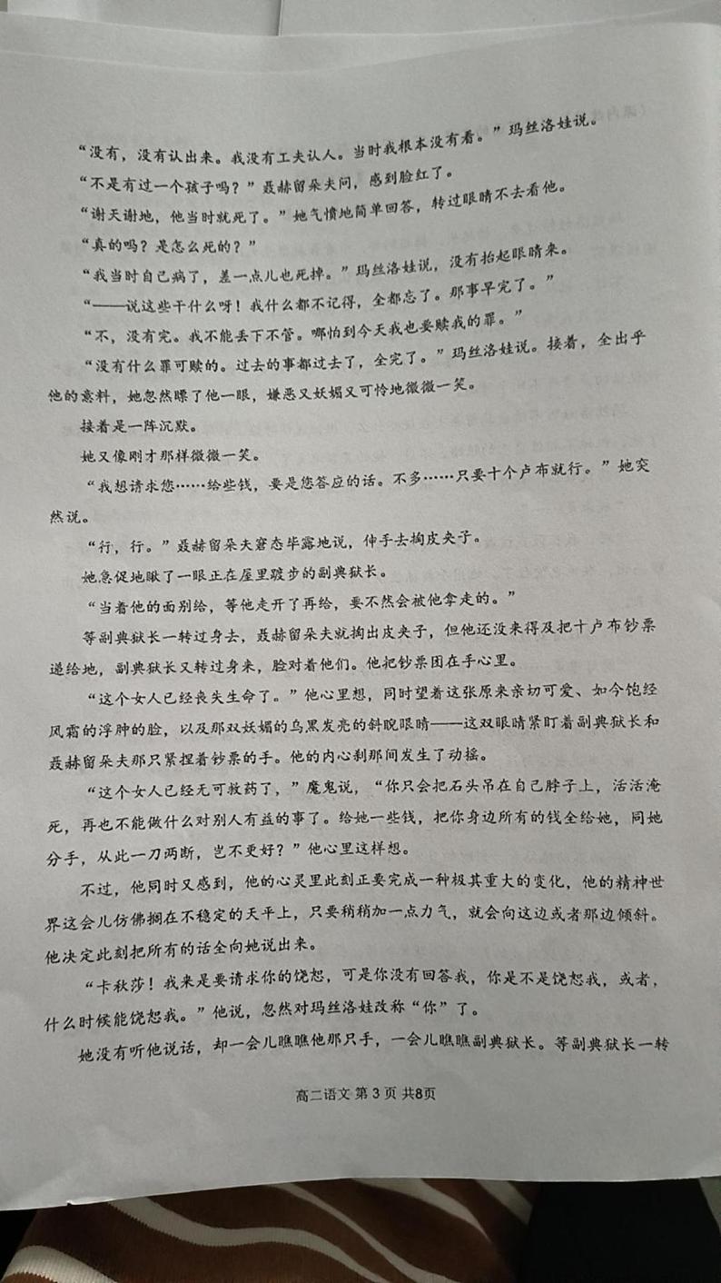 江苏省南通市启东中学2024-2025学年高二上学期第一次月考语文试题第3页