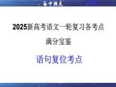 专题09   语句复位考点（课件）2025年新高考语文一轮复习考点满分宝典 学案