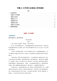 高考语文毕业班二轮热点题型归纳与变式演练(全国通用)专题10文学类文本阅读之材料组织(原卷版+解析)