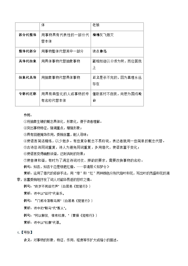 记背手册05：高考古诗鉴赏知识清单（修辞手法+表现手法+表达方式+结构技巧）-备战2025年高考语文一轮复习考点帮（北京专用）03