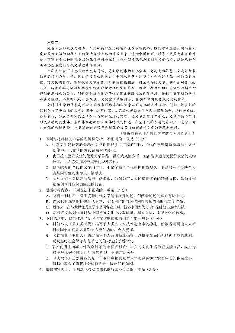 [语文]江苏省南通市2024～2025学年高二上学期10月调研测试试题(有答案)第2页