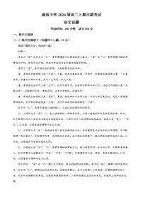 四川省内江市威远中学校2024-2025学年高二上学期期中考试语文试题（解析版）