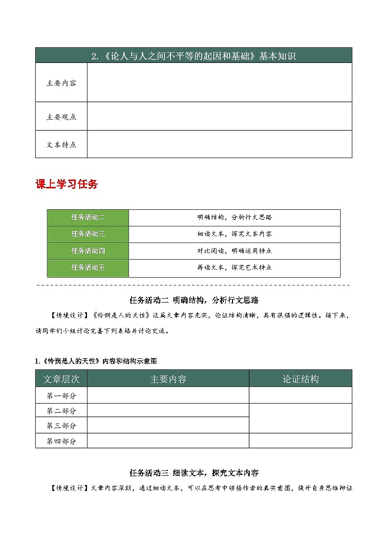 人教统编版高中语文选择性必修中册4.2 《怜悯是人的天性》课件+教案+导学案+分层练习02