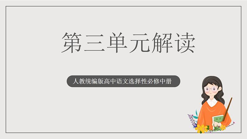 人教统编版高中语文选择性必修中册 第三单元 课件+知识清单+单元测试01