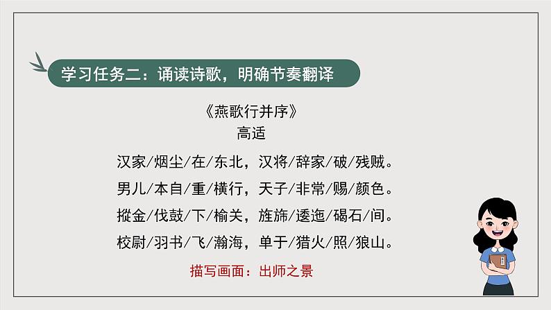 人教统编版高中语文选择性必修中册《燕歌行并序》课件+教案+导学案+分层练习07