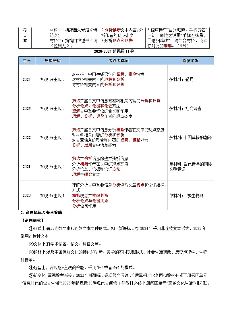 考点01 整体感知（信息类文本阅读）（原卷版）-备战2025年高考语文一轮复习考点帮（新高考通用）第2页