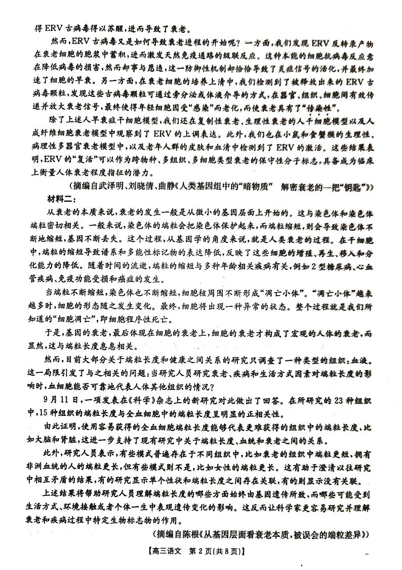 湖北省金太阳百校大联考2024-2025学年高三上学期10月联考语文试题02