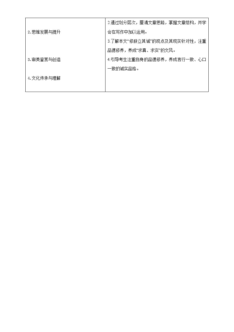 人教版高中语文选择性必修中册同步讲义第4课 修辞立其诚 （教师版）第2页