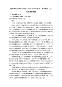 湖南省名校联考联合体2024-2025学年高二上学期第二次联考语文试卷[解析版]