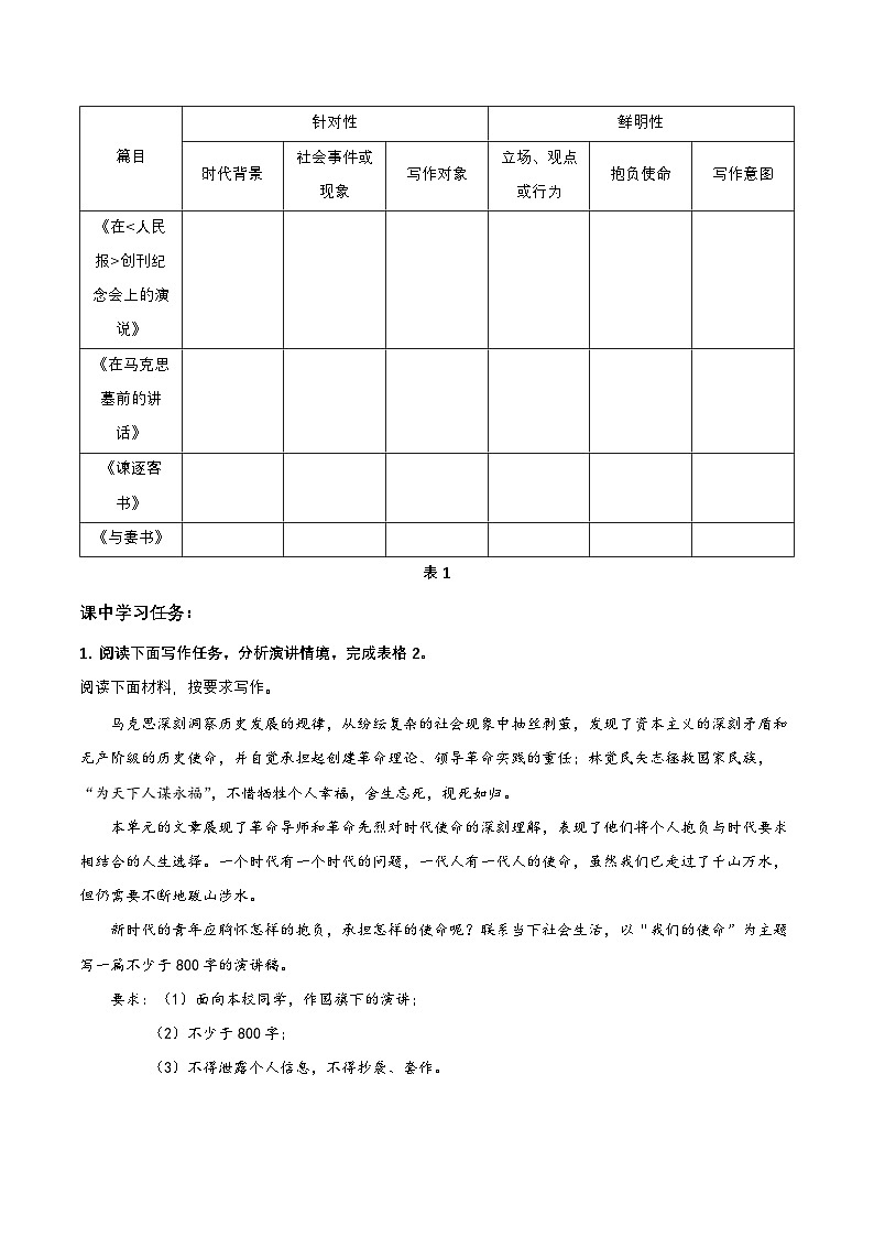 人教统编版高中语文必修下册写作《写好演讲稿》课件+教案+导学案+写作素材02