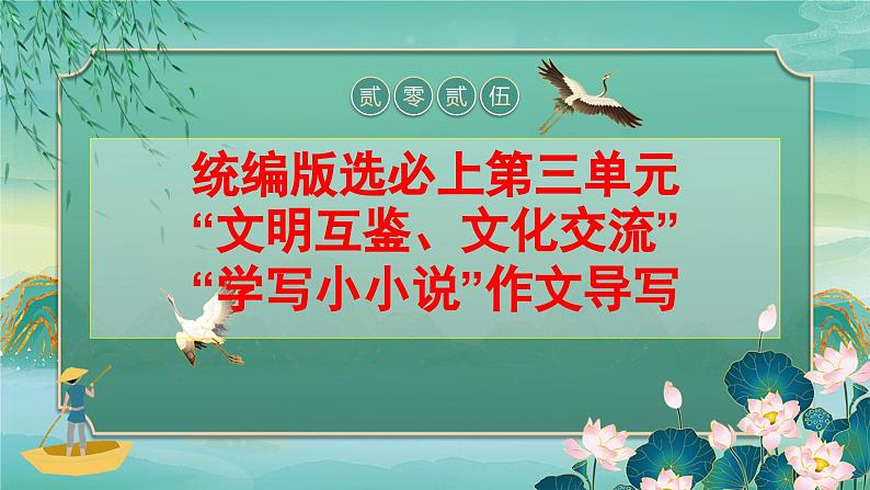 第三单元“文明互鉴、文化交流”“学写小小说”作文导写-2024-2025学年高一语文单元写作指导课件（统编版必修上册）第1页