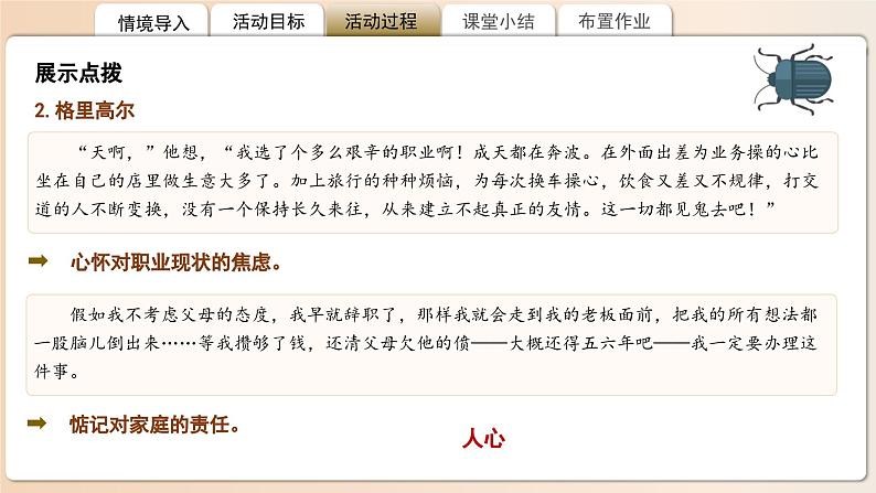 高中语文人教统编版必修下册《促织》《变形记》联读  课件第8页