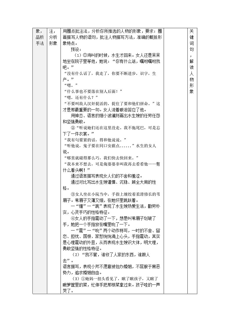 高中语文人教统编版选择性必修中册《荷花淀》《小二黑结婚（节选）》《党费》比较阅读 教案第3页
