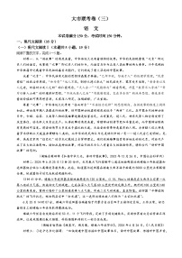 陕西省汉中市2024-2025学年高三上学期11月期中联考语文试卷（Word版附解析）