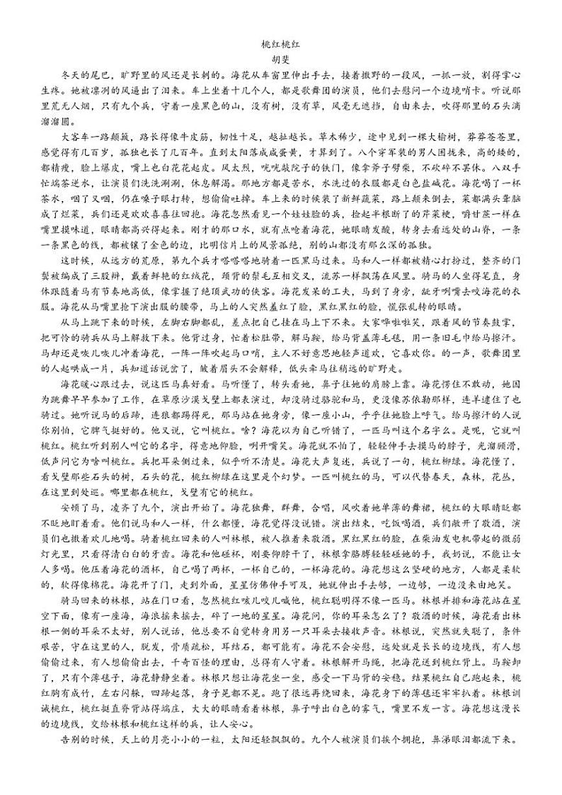 四川省内江市第一中学2024～2025学年高三(上)11月月考语文试卷(含答案)第3页