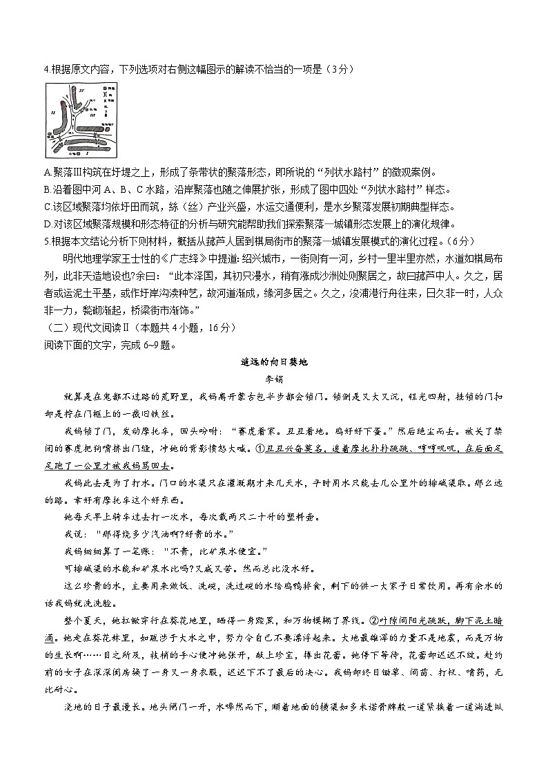 河北省秦皇岛市部分学校2024-2025学年高三上学期11月期中考试语文试题第3页