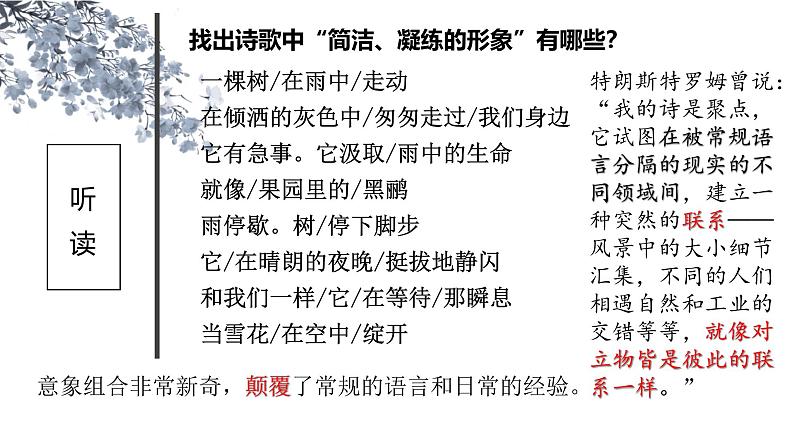 人教统编版高中语文选择性必修中册13.4树和天空课件ppt第4页