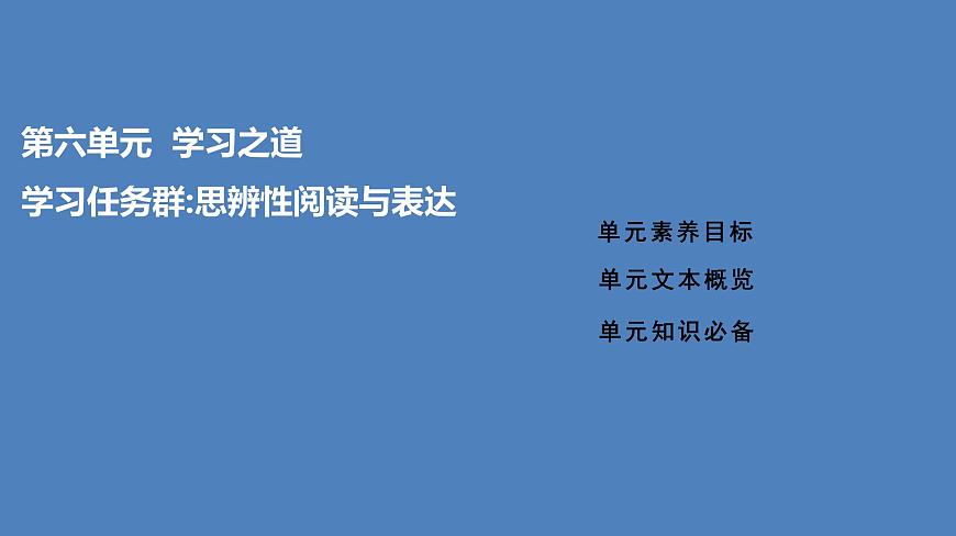 第六单元+学习任务群：思辨性阅读与表达+课件+2024-2025学年统编版高中语文必修上册第1页