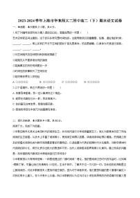 2023-2024学年上海市华东师大二附中高二（下）期末语文试卷（含详细答案解析）