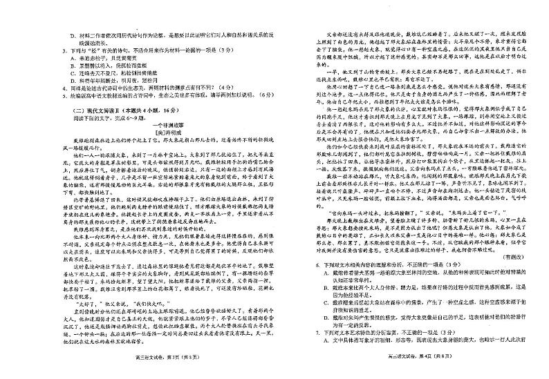 江苏省海安高级中学2024-2025学年高三上学期期中考试语文试题（含答案）第2页
