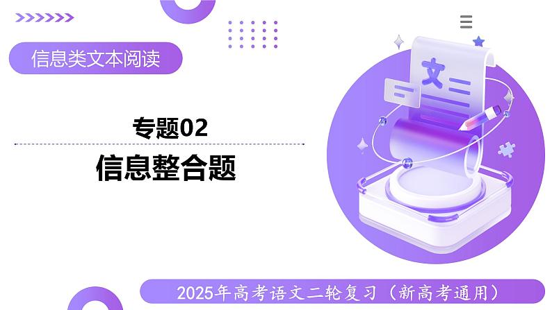 专题02 信息整合题（课件）-2025年高考语文二轮复习（新高考通用）第1页