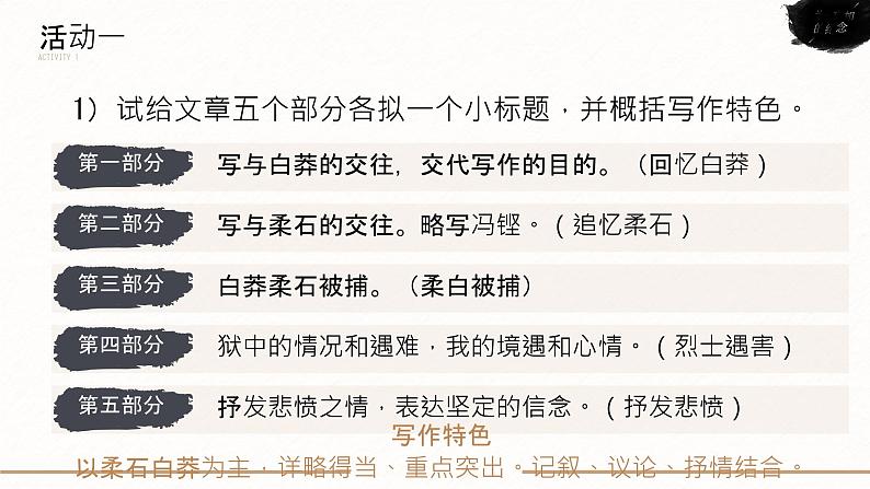 高中语文人教统编版选择性的必修中册 6为了忘却的记念 课件第6页