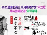 2025届湖北省高三12月联考作文“不立危墙与勇敢赴道”讲评课件