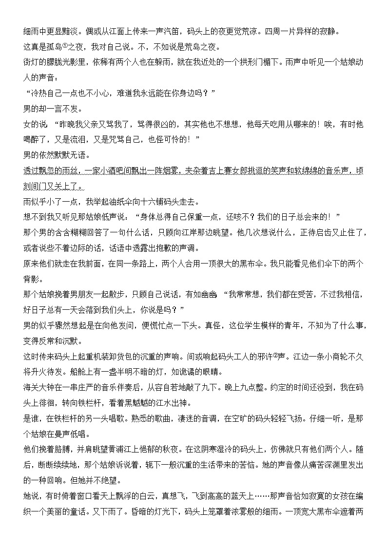 解密06 文学类文本阅读小说之环境分析 （分层训练）（解析版）第2页