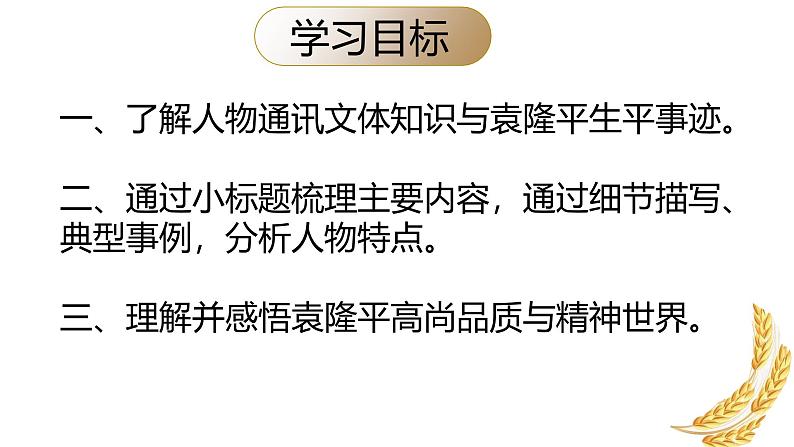 4.1《喜看稻菽千重浪》部编版高一语文第二单元同步教学课件第3页