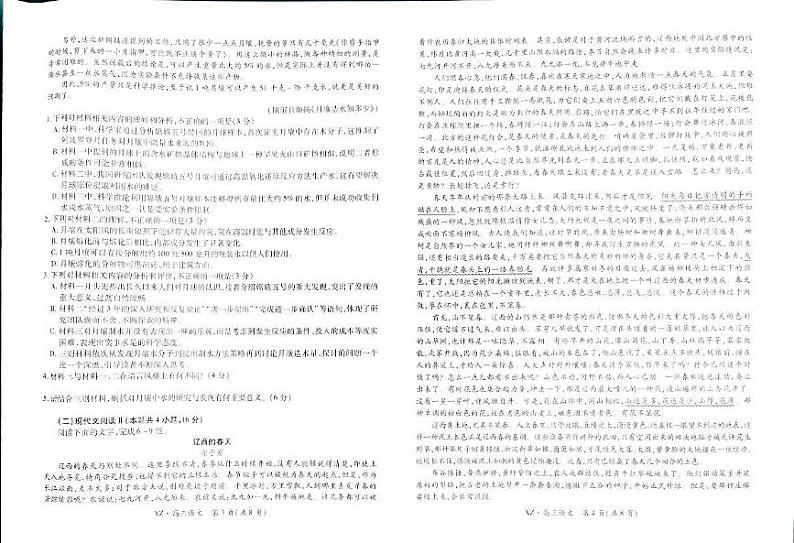 2025自治区拉萨高三上学期一模试题语文PDF版含解析第2页