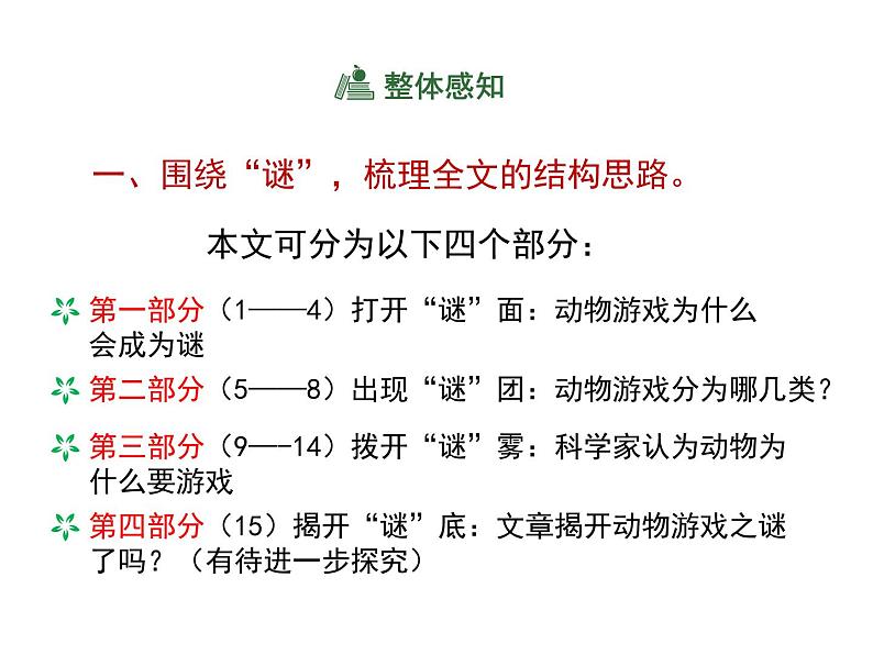 人教版 (新课标)高中语文 必修三《动物游戏之谜》名师课件第5页