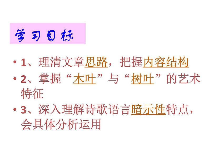 高中 语文 人教版 (新课标)  必修五《说“木叶”》参考课件第3页