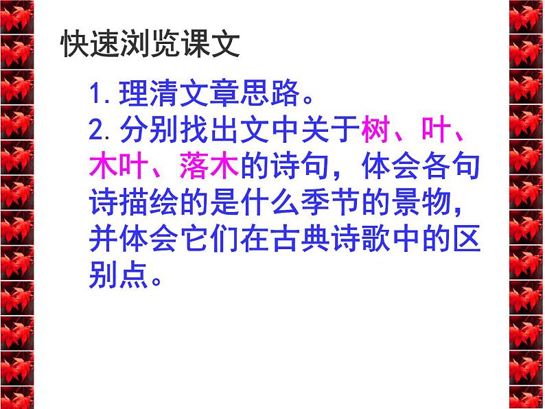 高中 语文 人教版 (新课标)  必修五《说“木叶”》参考课件第3页