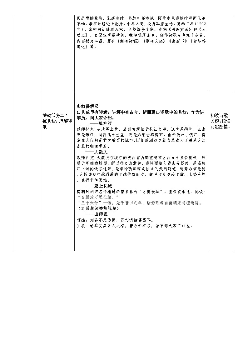 高中语文人教统编版选择性必修中册古诗诵读《书愤》精品教案第2页