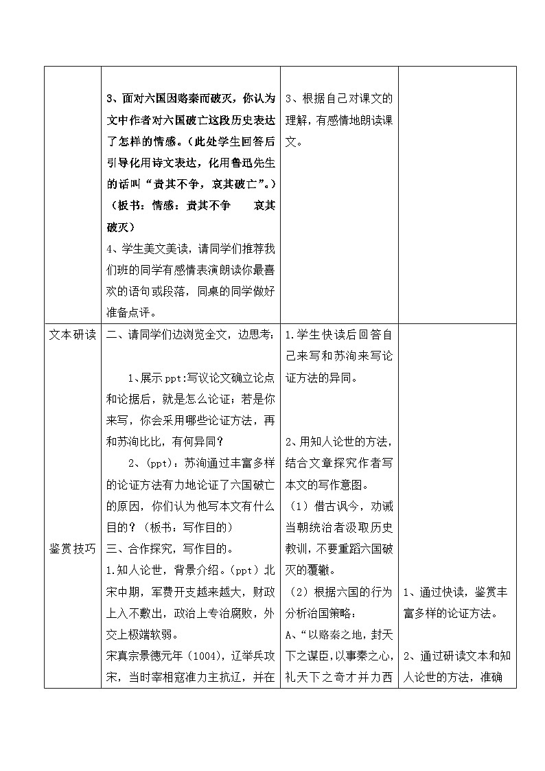 高中语文 人教版 (新课标) 选修《六国论》名师教案第3页