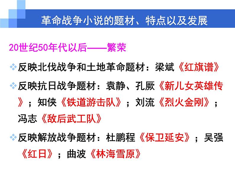 高中语文 人教版 (新课标) 选修《中国小说欣赏》  第九单元 烽火岁月《红旗谱》精讲课件第3页