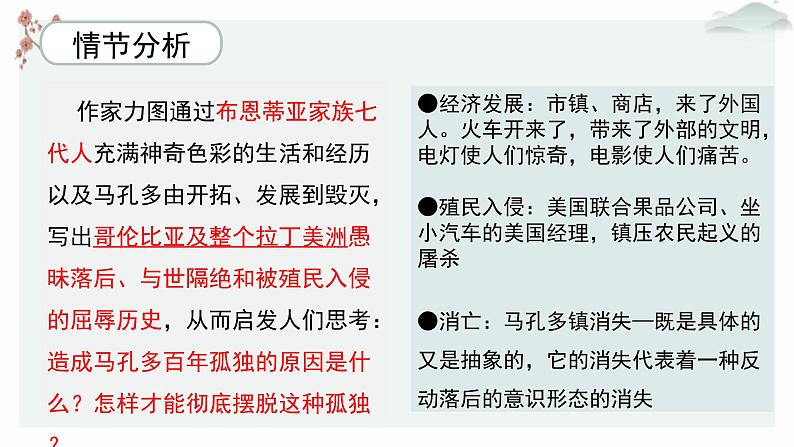 高中语文 人教统编版选择性必修上册  第三单元《百年孤独（节选）》优质教学课件第8页