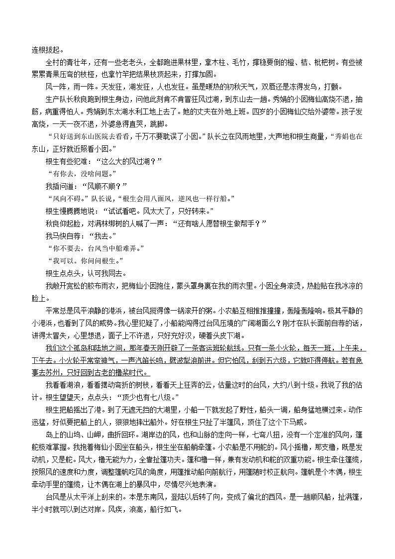湖北省武汉市新洲区部分学校2023_2024学年高三语文上学期期中联考试题含解析第3页