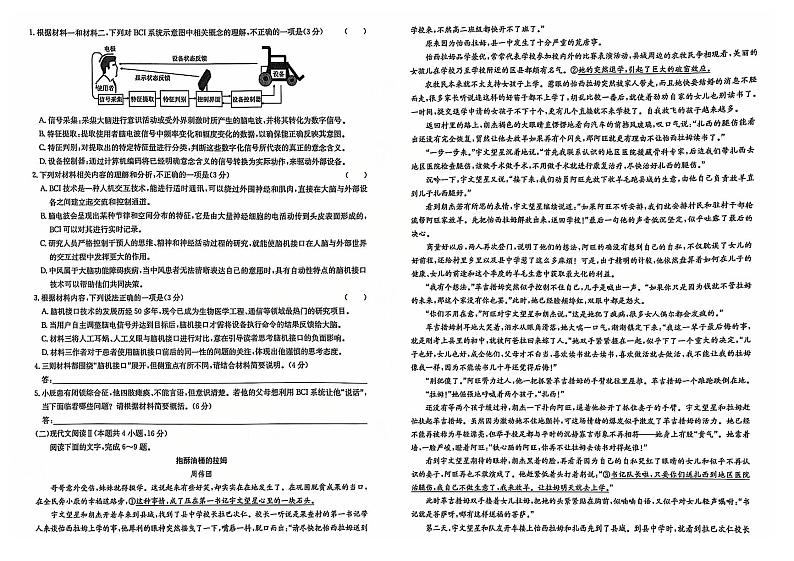 湖北省黄冈市黄梅县育才高级中学2024-2025学年高三核心模拟预测语文第2页