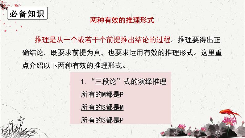 高中语文 人教统编版选择性必修上册  第四单元 逻辑的力量《运用有效的推理形式》重难探究 PPT第2页