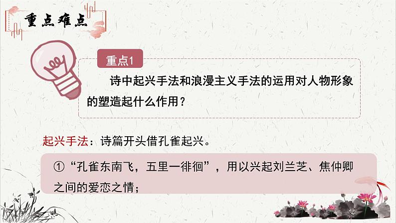 高中语文 人教统编版选择性必修下册  第一单元《孔雀东南飞并序》重难探究  PPT第4页