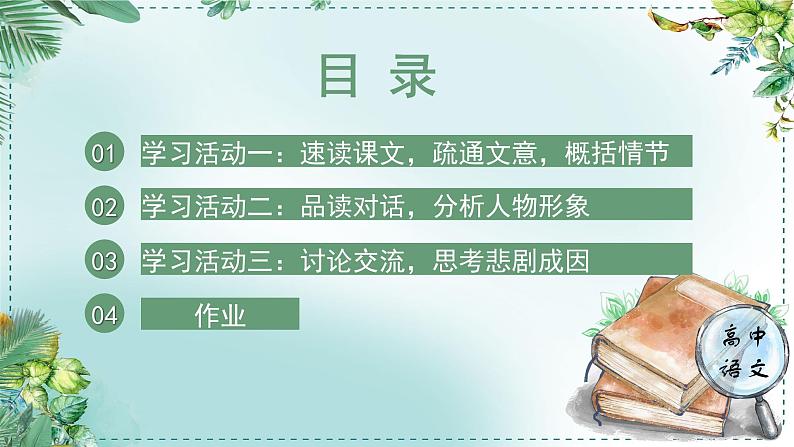 高中语文人教统编版选择性必修下册  第一单元《学习任务二：刚柔相济的生命张力》名师单元教学课件（2课时）第5页