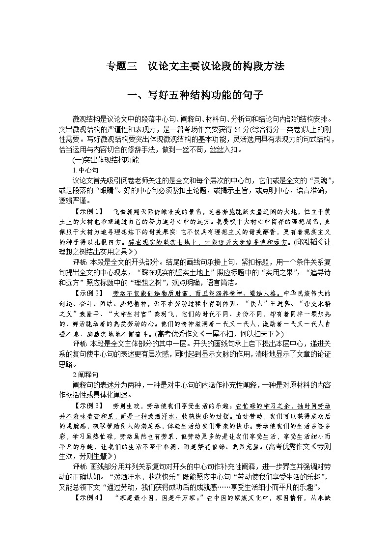 2025年高中语文全程复习规划（统编版） 题型研究 4.3（练习）第1页