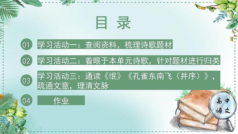 高中语文人教统编版选择性必修下册  第一单元《学习任务一：欲把深情说与谁》名师单元教学课件（3课时）第6页