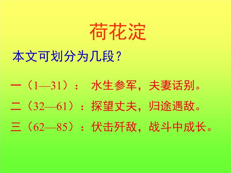 人教统编版高中语文 选择性必修中册第二单元 8《荷花淀》参考课件第8页