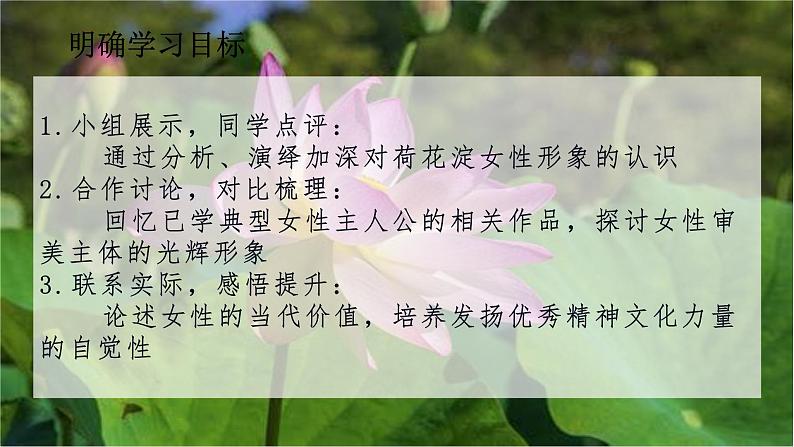 人教统编版高中语文 选择性必修中册第二单元 8《荷花淀》课件第3页